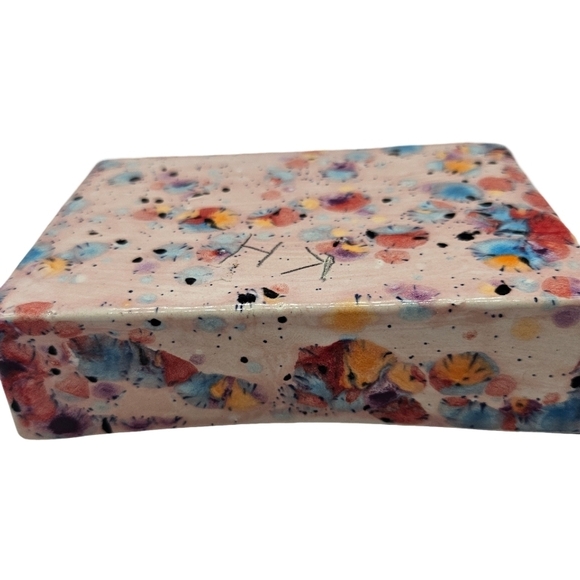 Pink Pottery Splatter Glaze Dish - Picture 5 of 8